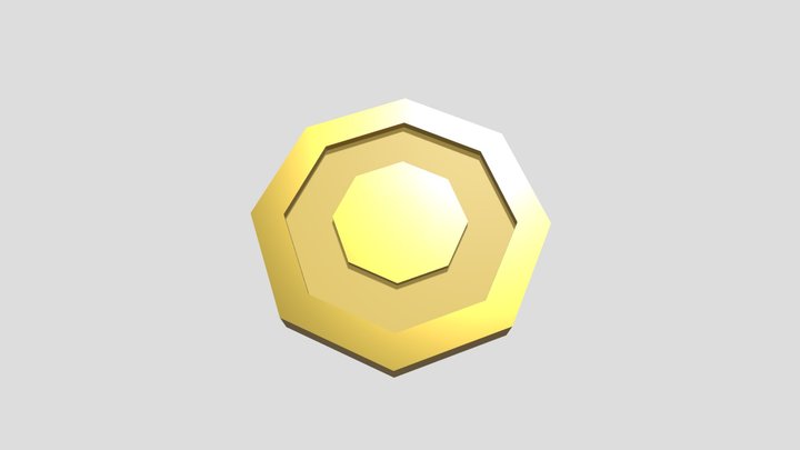 Lowpoly Coin 3D Model