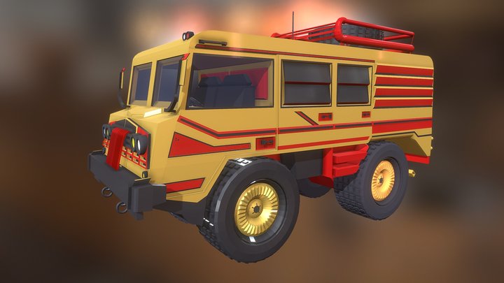 Low poly Truck Free 3D Model