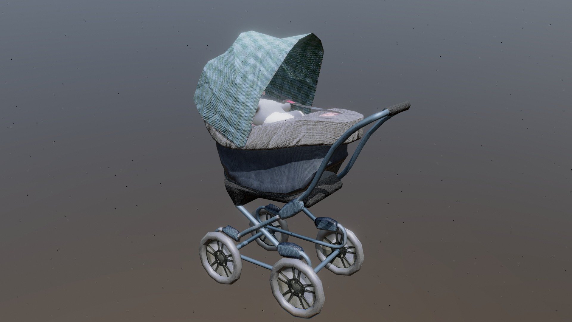 Baby stroller PBR, midpoly, game ready - 3D model by Poliko [9180bbf ...