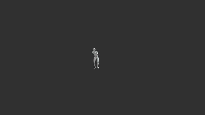 Runs And Shoots With A Gun V2 3D Model