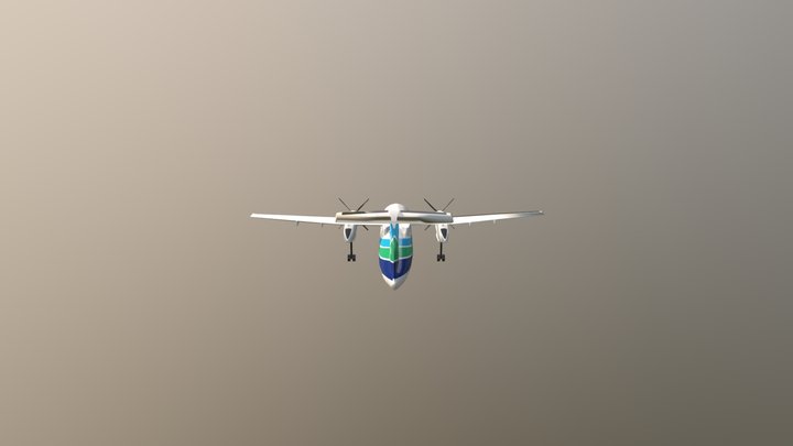 DHC8 OBJ 3D Model