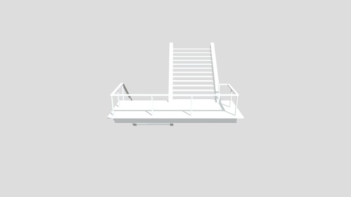 Double Stairs 3D Model