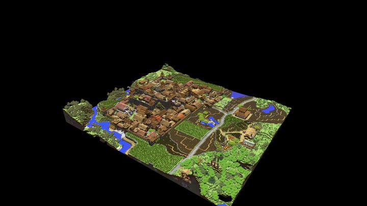 Bar-sur-plaine and the powerfull Ebur castle 3D Model