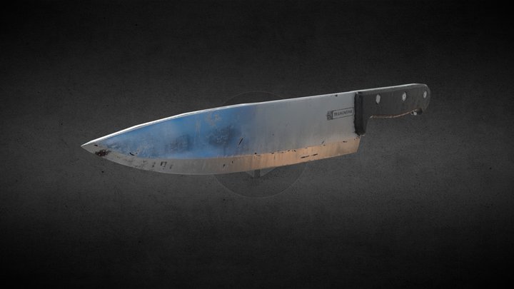 Old Rusty Knife Tramontina PBR 3D Model