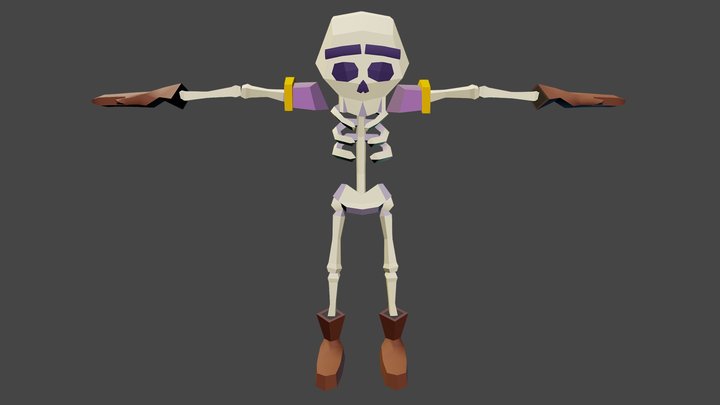 Skeleton T-Pose 3D Model