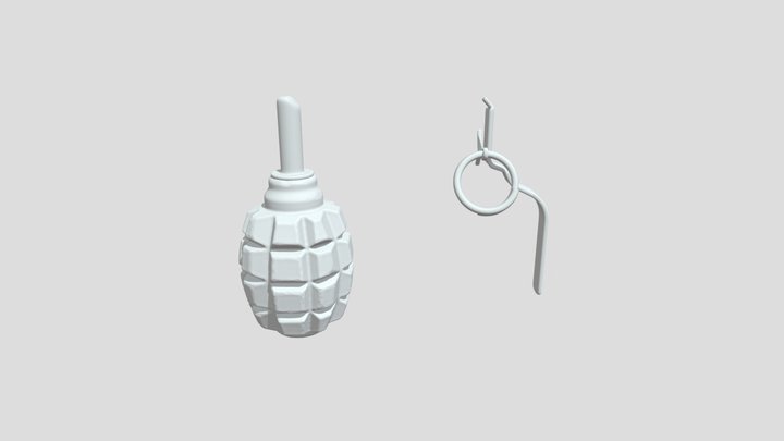 Grenade Frag High Poly 3D Model