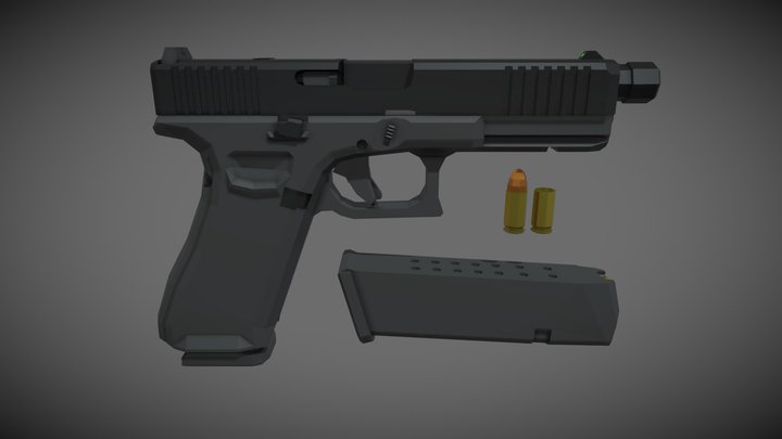 low-poly G17 Gen 5 MOS – Free 3D Model STL