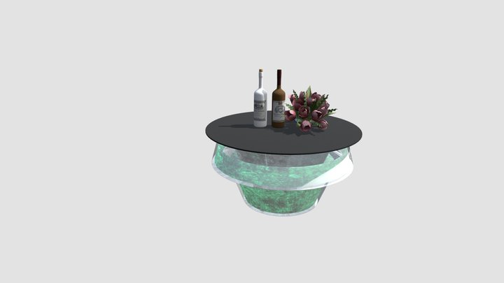 club table wine 3D Model