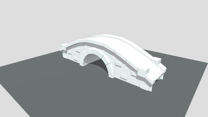 Cobblestone Bridge 3D Model