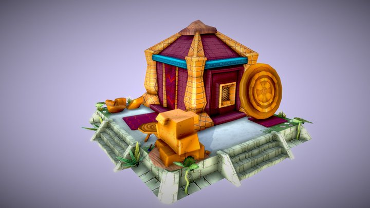 Mayan/Aztec Stone Carver 3D Model