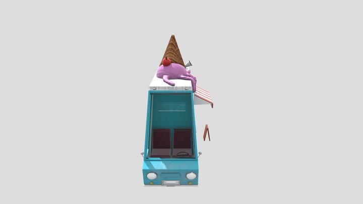 Ice Cream Van 3D Model