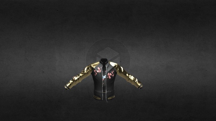 Cherry Blossom Swan Jacket 3D Model