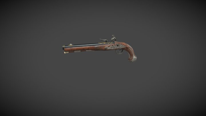 Flintlock Pistol 3D Model
