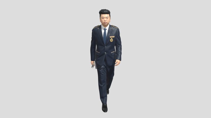 Security Officer In Navy Uniform – Modèle 3D gratuit STL
