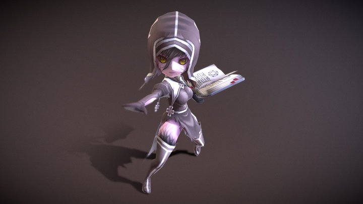 Casual RPG Monster - 8 Dark Priest 3D Model