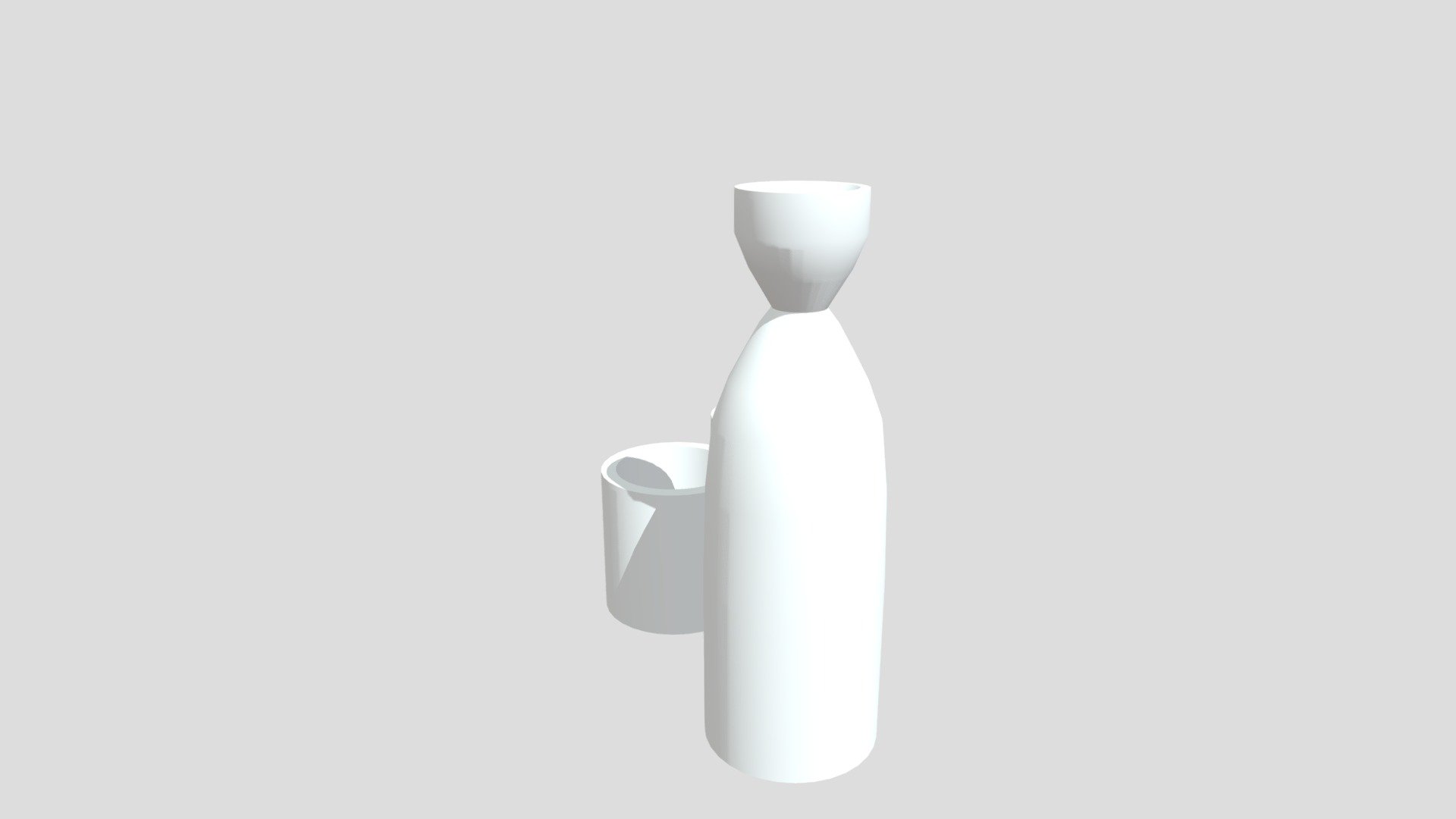 Sake Bottle and Cups - Download Free 3D model by toristrode [9190d83 ...