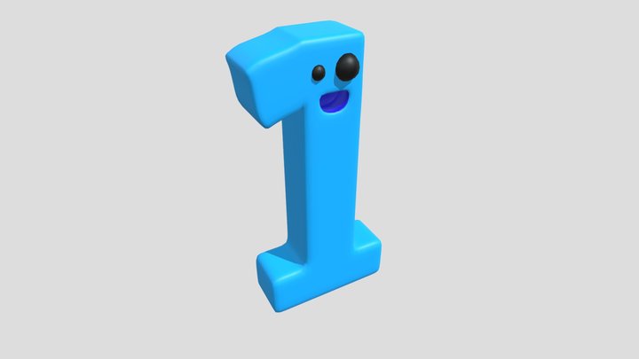 Number One Character 3D Model