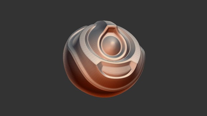 Robo-Orb Retopology Exercise 3D Model