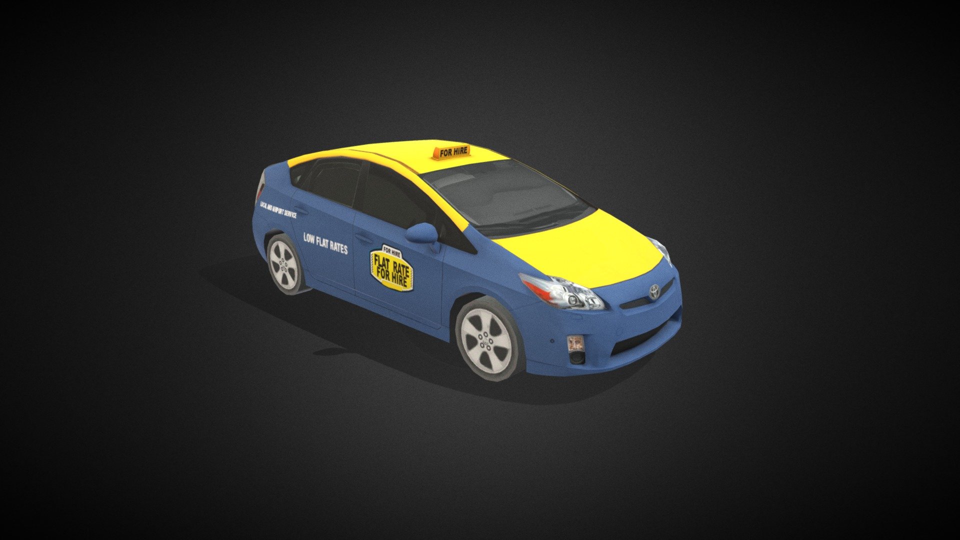 FLAT RATE TAXI 3D model by Checo Mx. [9193718] Sketchfab