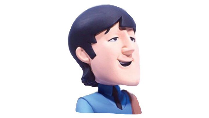 Beatles - Cartoon - 1 - John Lennon Head 3D Model