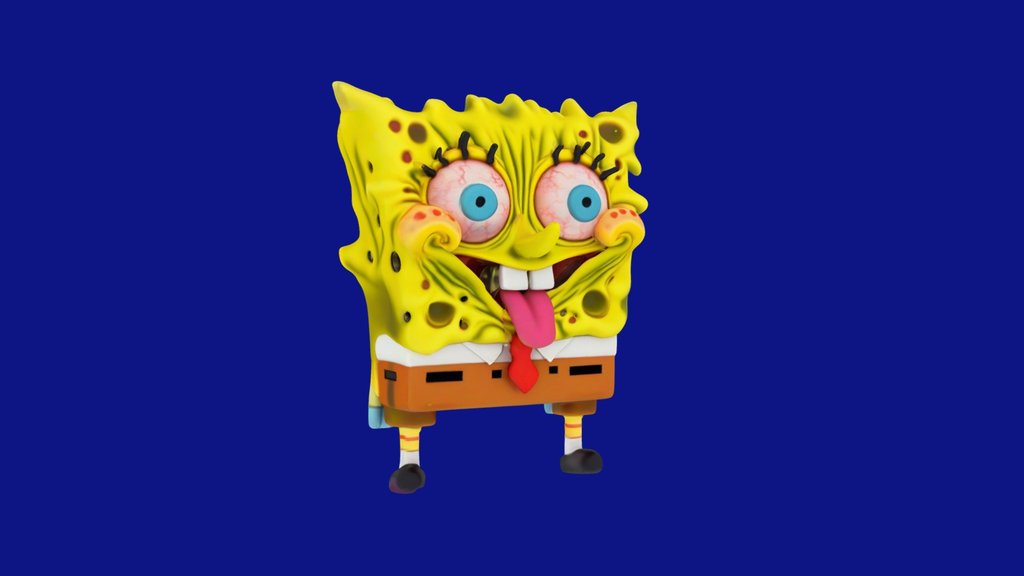 Meshy AI - Cursed ai Goofy SpongeBob