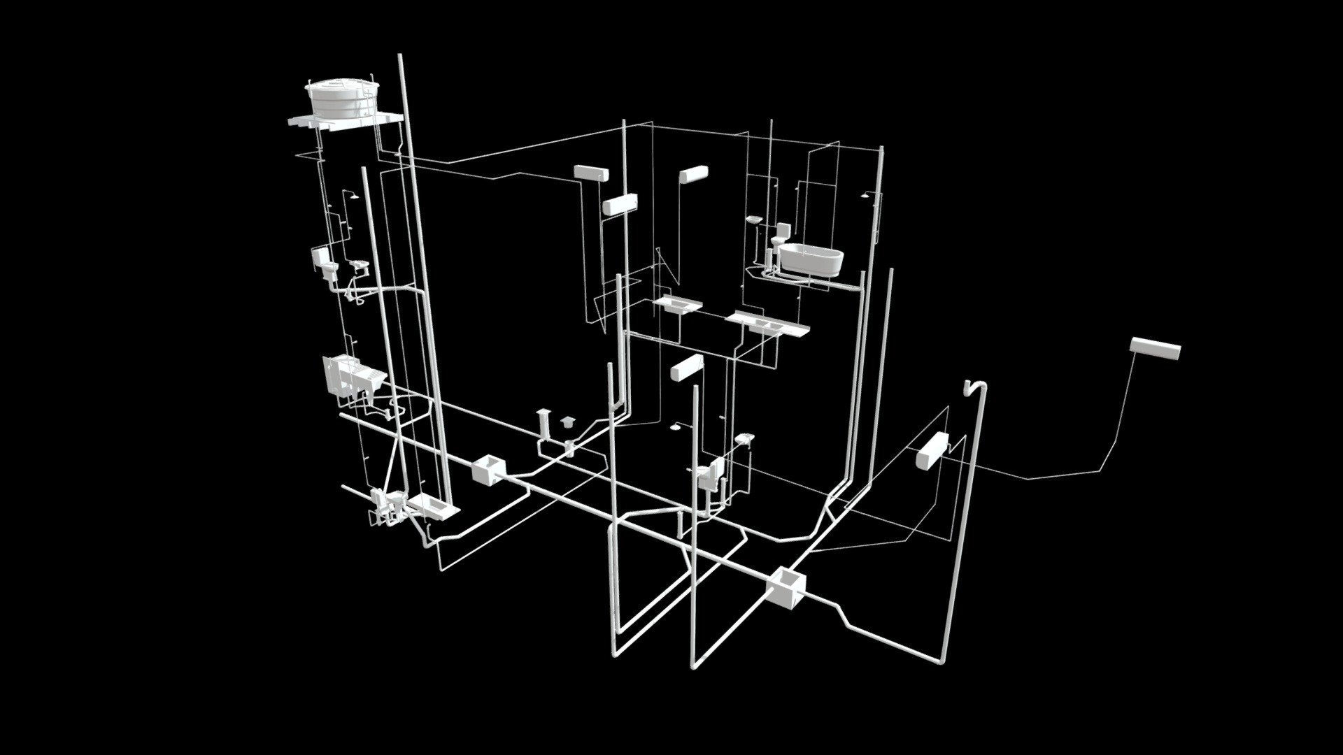 Projeto Hidrossanitário - 3D Completo