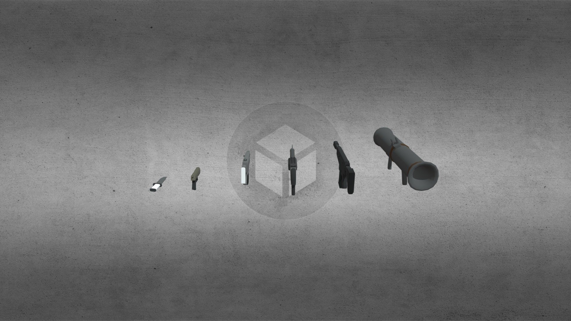 weapons pack v1 - Download Free 3D model by EnR06 [9195da0] - Sketchfab