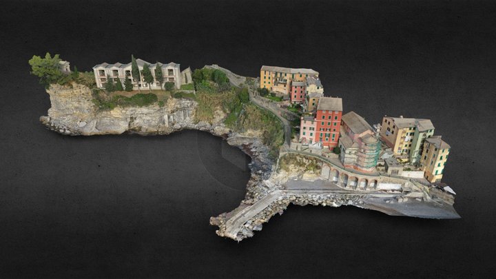 Cliff of the Ligurian Riviera 3D Model