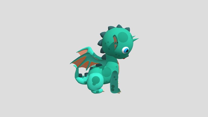 Dragon01 Green 3D Model