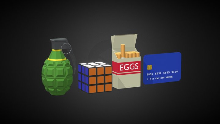 Random objects Collection - Made with Blender 3D Model