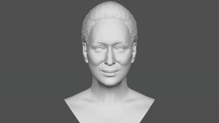 Meryl Streep bust for 3D printing 3D Model