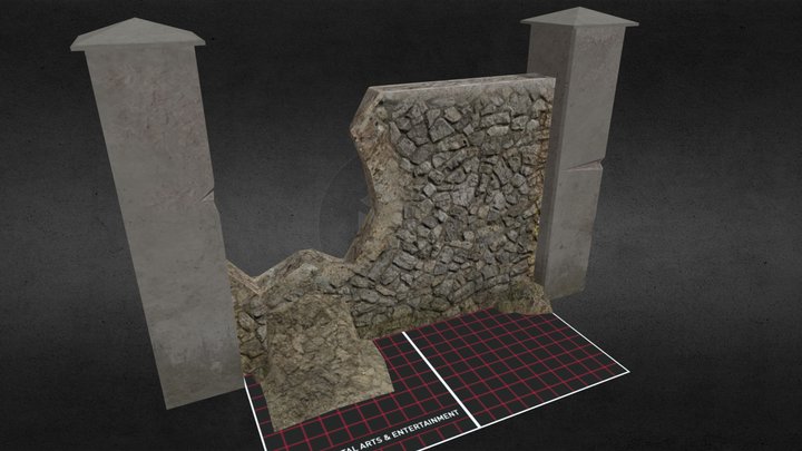 Wall - WW2 Carentan Scene 3D Model
