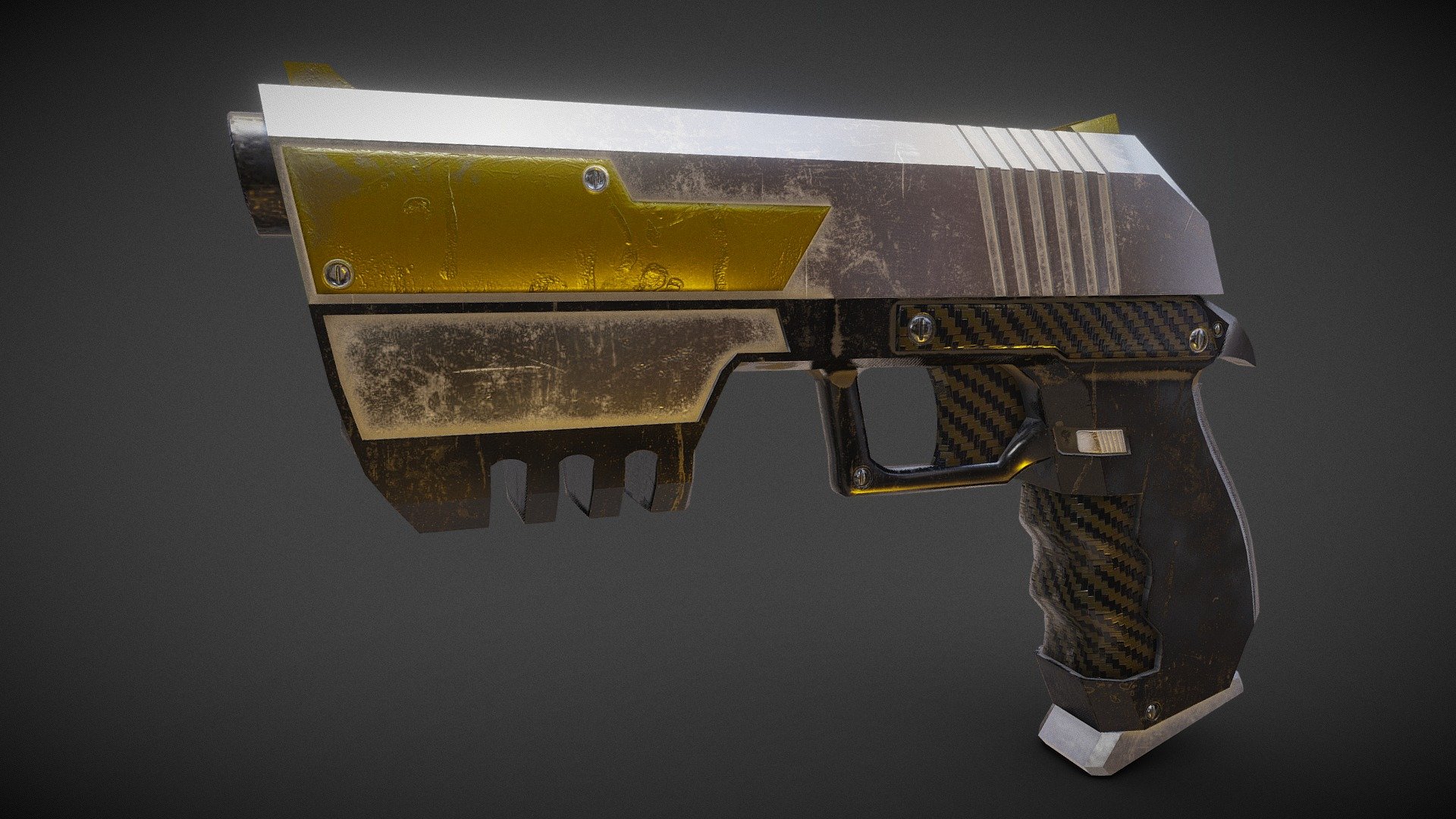 sci-fi cyberpunk pistol - Buy Royalty Free 3D model by Joan LP ...