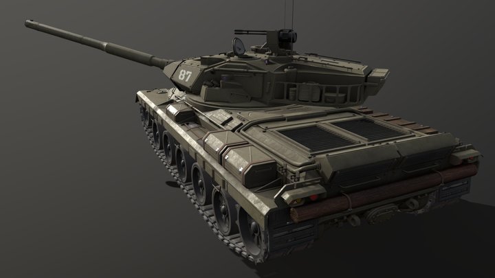 Fictional Cold War Tank 3D Model