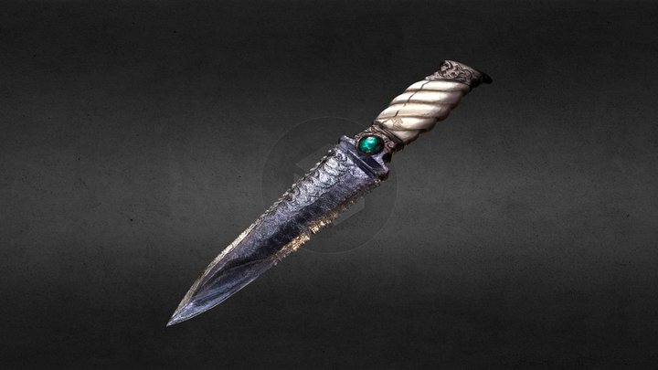 Mistborn Obsidian Dagger 3D Model