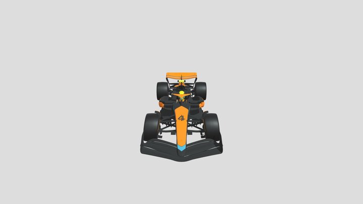 McLaren MCL60 (2023 Season) with Driver (Lando) 3D Model