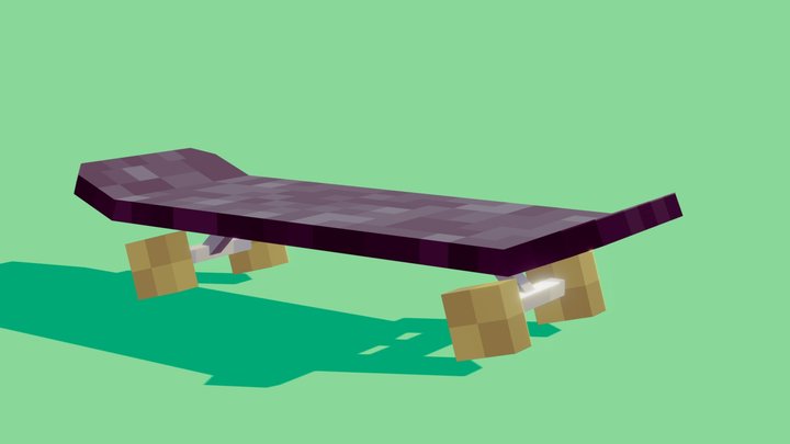 Skateboard animated - Blockbench 3D Model