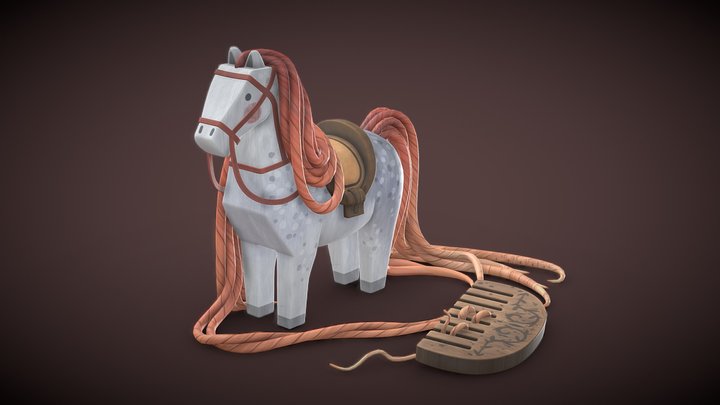 A Coloured Horsey - 3D 3D Model