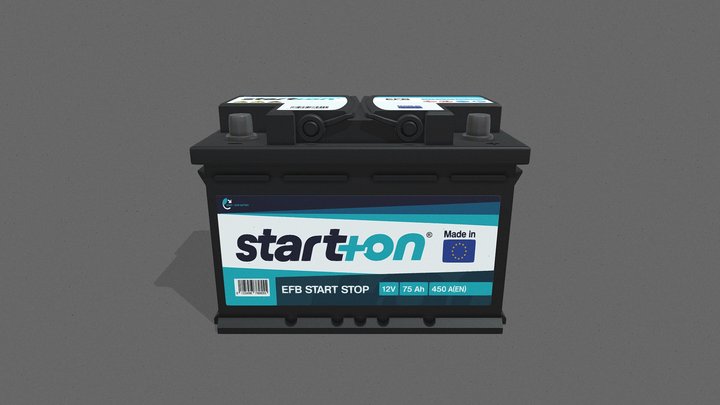 Car Battery V02 3D Model