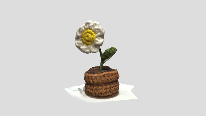 Crochet Flower Pot - ITA 3D Model