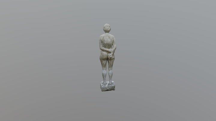 sculpture of a woman, concrete 3D Model