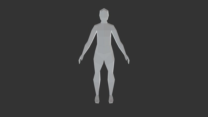 Low Poly Complex Female Character Base 3D Model