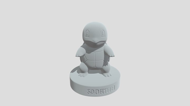 Squirtle Statue 3D Model