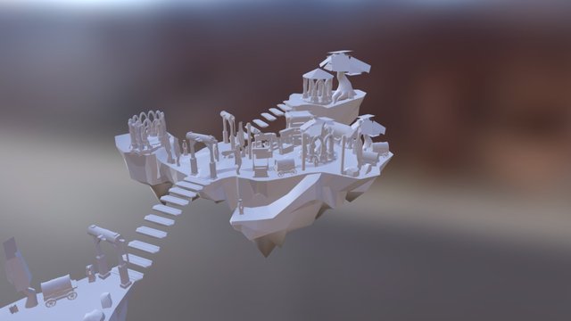 Floating Bazaar First Modeling Pass 3D Model
