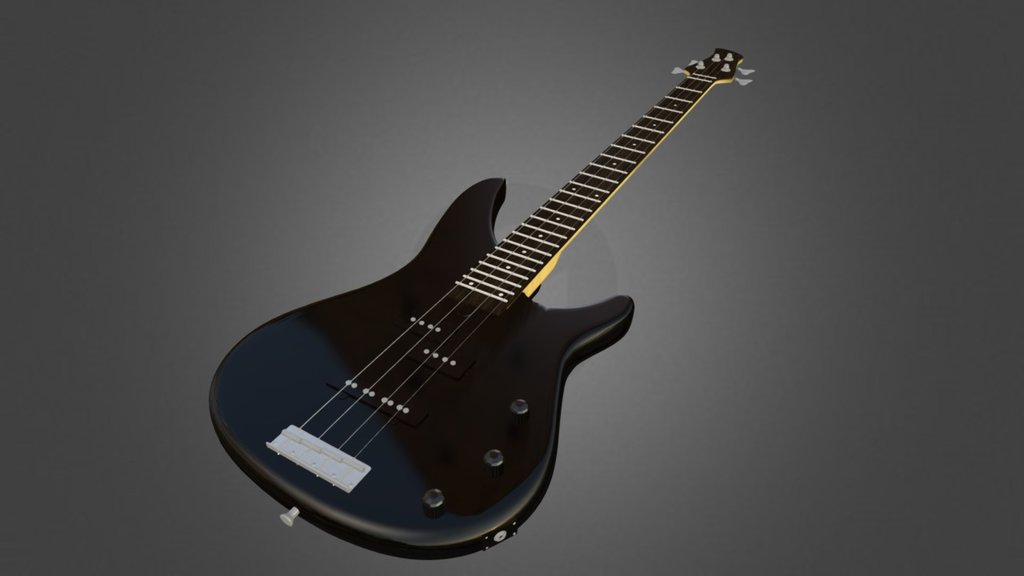 Yamaha bass guitar (lod_1) - 3D model by Cordy [91aa9b3] - Sketchfab