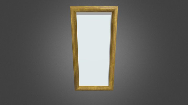 Golden Picture Frame 3D Model