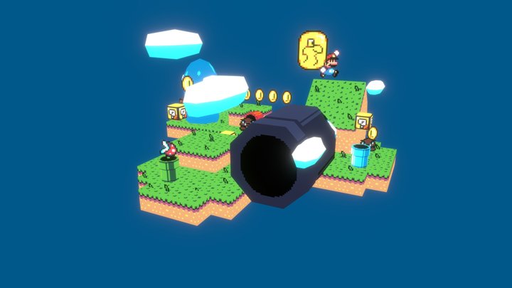 Mario world 3D Model