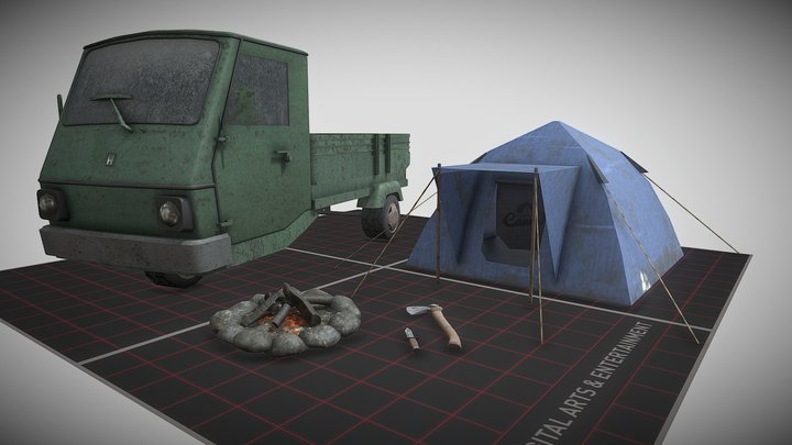DAE 5 Finished props - FOREST LONER 3D Model
