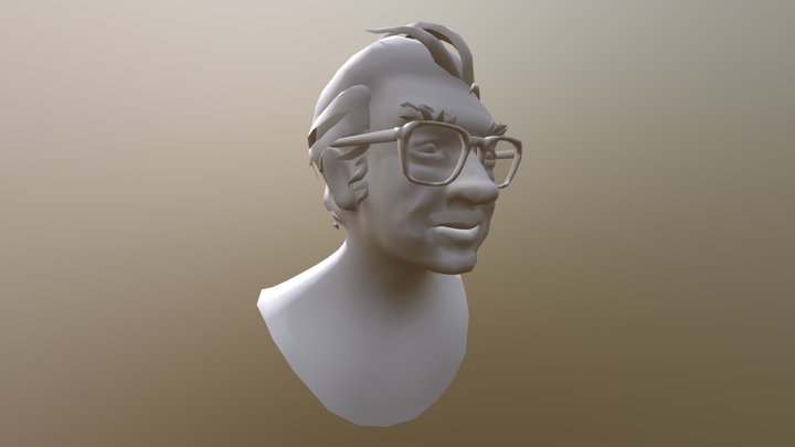 Txillardegi Burua 1962. urtean (adina 33) Laua 3D Model