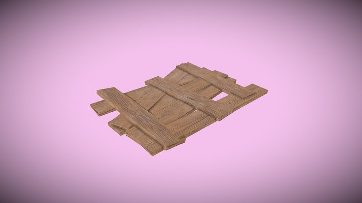 Broken Wood Platform 3D Model